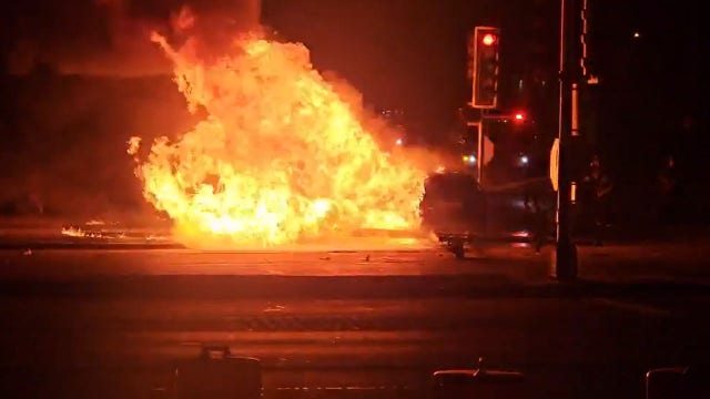 West Milwaukee crash, fire; driver ran red light, vehicle hit traffic signal