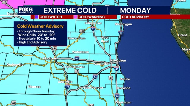 Wisconsin cold weather advisory; dangerous wind chills likely