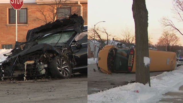 Milwaukee crash involving school bus; 2 taken to hospital, 1 arrested