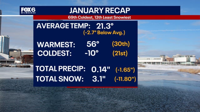 Southeast Wisconsin January 2025 weather recap: where's the snow?