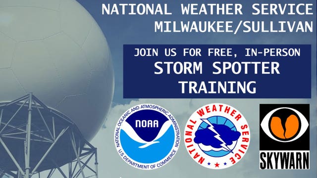 2025 Wisconsin Storm Spotter Training; what you need to know