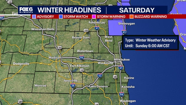 Wisconsin winter weather advisory; latest updates Saturday