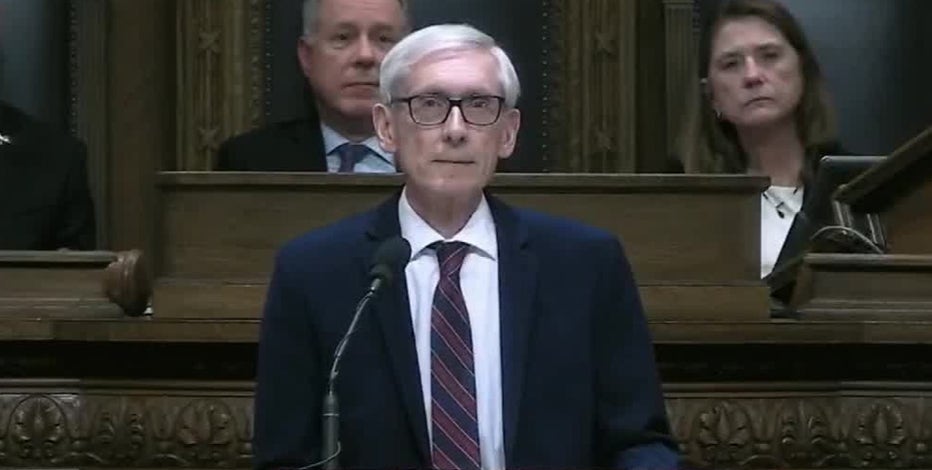 Gov. Evers delivers budget address; calls for tax cuts, pushback on Trump's tariffs