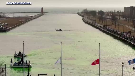 St. Patrick's Day: Kenosha dyes harbor green to celebrate