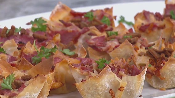 Reuben wonton cups & corned beef Reuben soup: recipes
