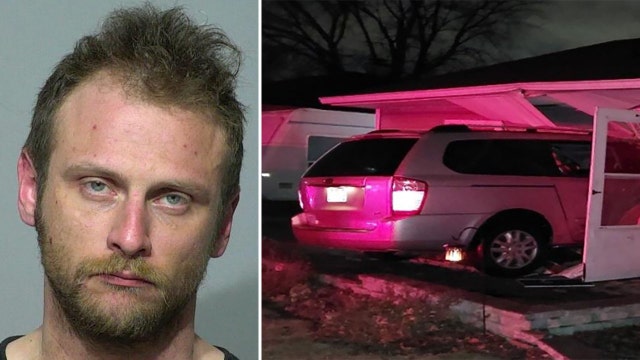 Minivan crashes into St. Francis home, driver charged with OWI