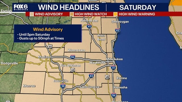 Wisconsin weather: Windy Saturday, chance for snow Sunday morning
