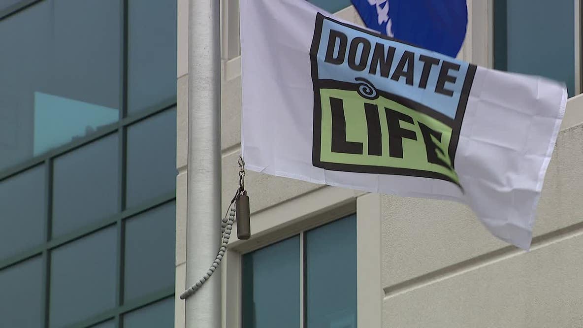 Donate Life flag raising; honors organ donors, recognizes recipients