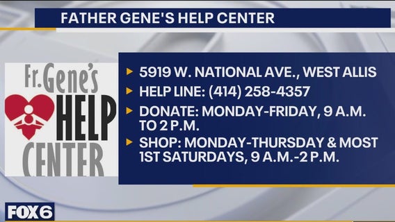 Father Gene's Help Center; accepts donations of clothing, shoes