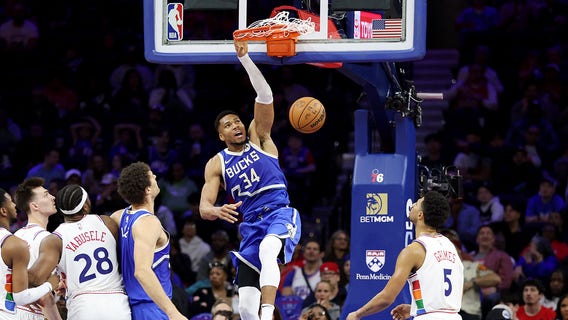 Bucks beat 76ers, Giannis Antetokounmpo makes NBA history