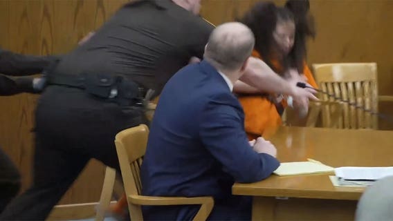 Wisconsin courtroom attack: Taylor Schabusiness lunges at attorney