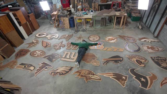 NFL Draft in Green Bay; Wisconsin artist's work on global stage