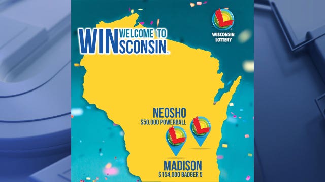Wisconsin Lottery winners; $154K in Badger 5, $50K in Powerball