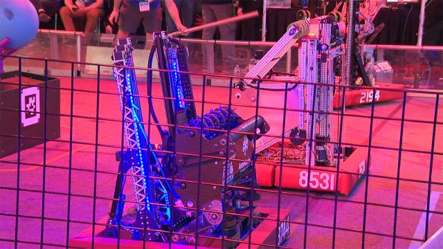 FIRST Wisconsin robotics competition, dozens of teams participate