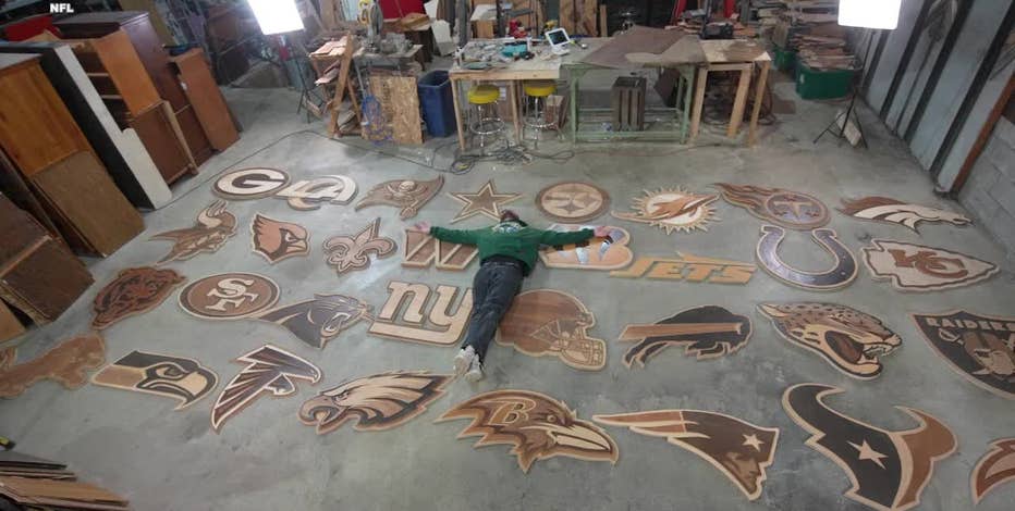 NFL Draft in Green Bay; Wisconsin artist's work on global stage