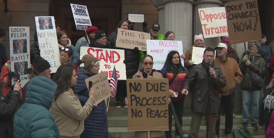 Milwaukee County Judge Hannah Dugan arrest; protest at federal courthouse