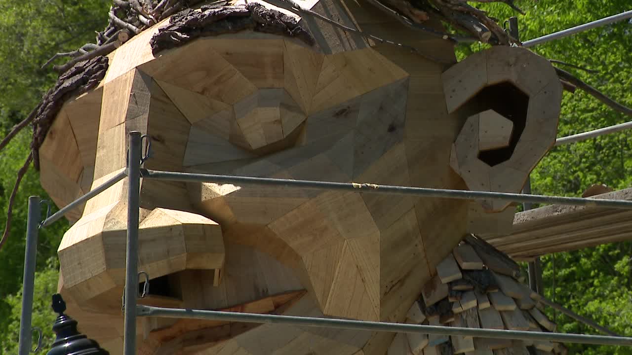 Wauwatosa troll sculpture; Danish artist shares his recycling