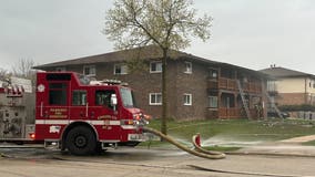 Milwaukee apartment fire, 85th and Fairy Chasm; Red Cross assisting