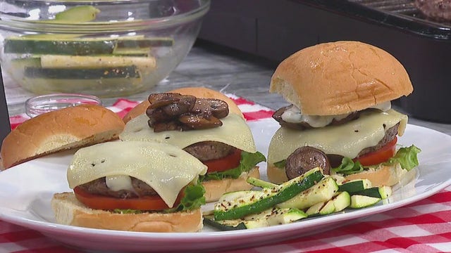 Mushroom Swiss burger with jalapeno Aioli, BBQ Chipotle burgers: recipes