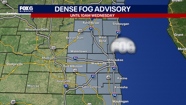 Wisconsin dense fog advisory until 10 a.m. Wednesday; what to expect