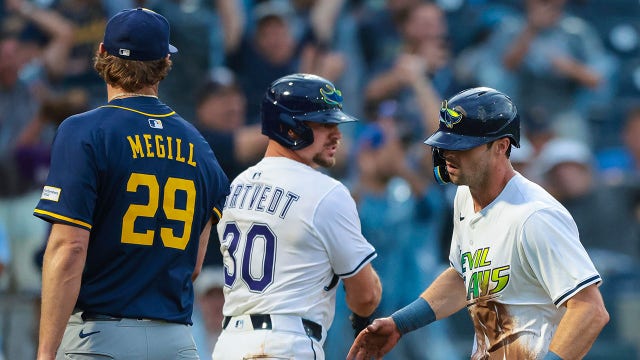 Rays walk off Brewers after rain delays, Milwaukee loses 3rd straight