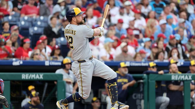 Brewers beat Phillies; Hoskins has 2 HRs, 6 RBIs