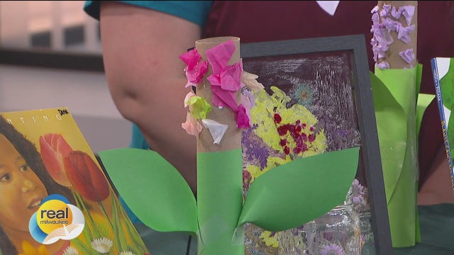 Spring-themed flower crafts; Ebenezer Child Care Centers