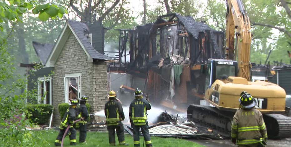 Kenosha County house fire; likely caused by batteries, pets missing