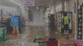 Video: Woodman's roof collapses during Madison downpour