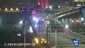 Fatal motorcycle crash on Hoan Bridge, 1 person dead