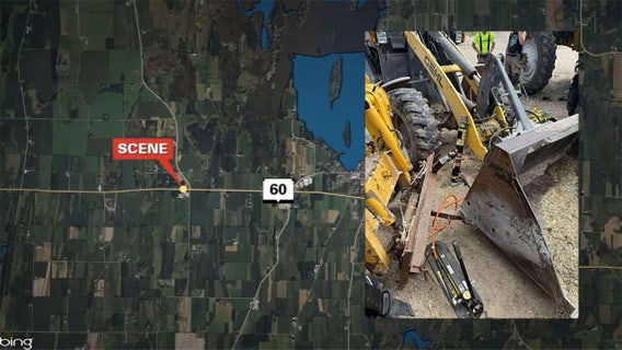 Hustisford farm equipment accident, man flown to hospital