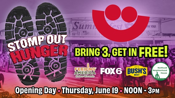 Stomp Out Hunger in SE Wisconsin: Bring 3, get into Summerfest FREE