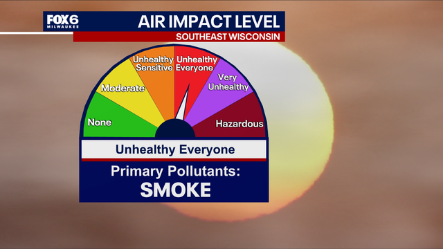 Wisconsin dangerous air quality; wildfire smoke from Canada