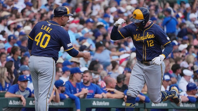 Brewers outslug Cubs; Hoskins, Durbin, Collins homer for Milwaukee