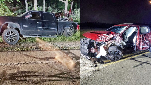 Kansasville 2-vehicle crash; driver taken to hospital, cause under investigation