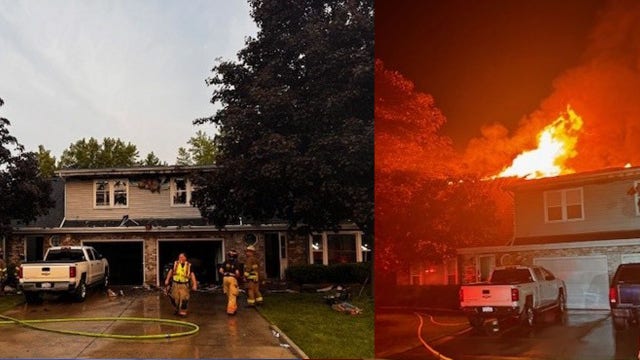Racine County townhouse fire; total loss, firefighter suffers smoke inhalation