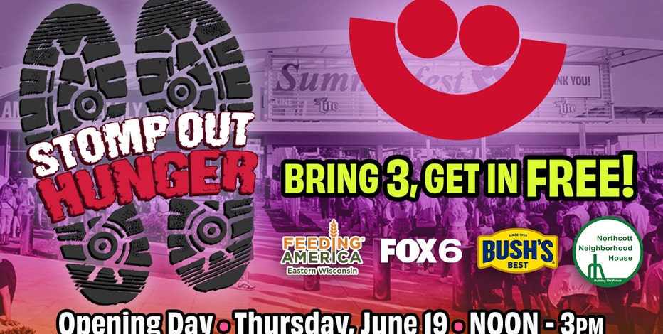 Stomp Out Hunger in SE Wisconsin: Bring 3, get into Summerfest FREE