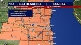 Triple digit heat indices back in Southeast Wisconsin Monday
