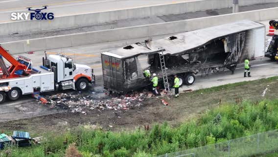 Milwaukee County highway semi fires; I-43 northbound, Highway 100 backups