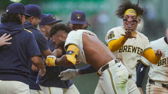 Brewers walk off Dodgers, complete sweep on Chourio RBI single