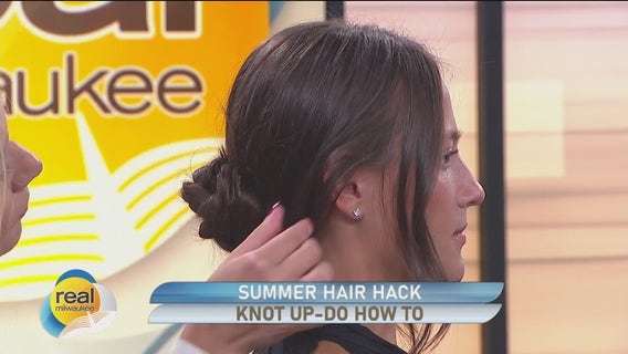 Knot updo how-to; Easy summer hair