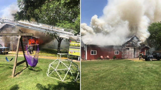 Fredonia barn fire: Property destroyed, no injuries reported