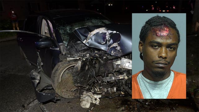 Milwaukee police chase, man fleeing officers crashes into tree