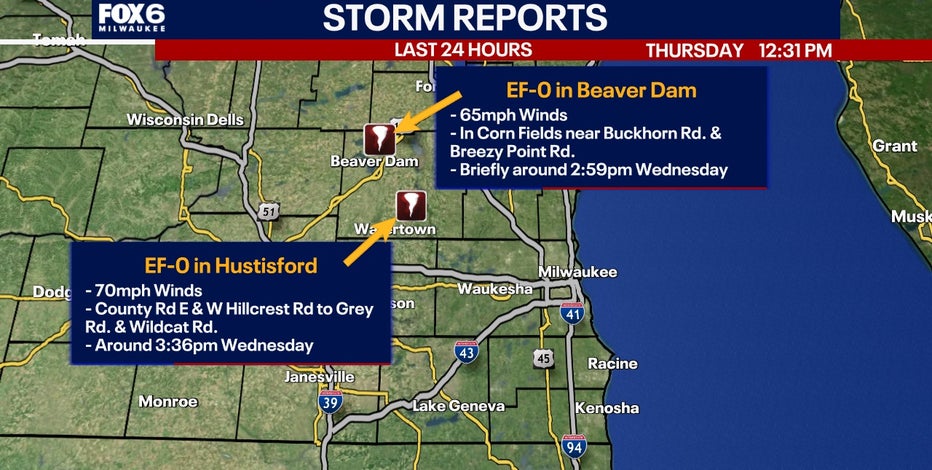 Dodge County tornadoes, NWS confirms 2 touched down Wednesday