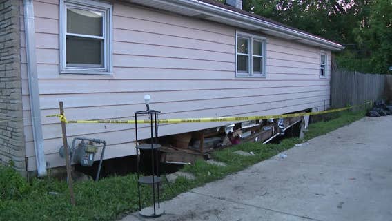 Milwaukee County flooding; family's home collapses, streets flooded