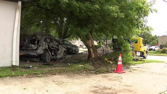 Milwaukee police chase ends in crash into Glendale home; 3 arrested