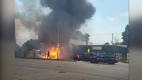 Milwaukee crash, fire after chase; teen dead, officers hospitalized