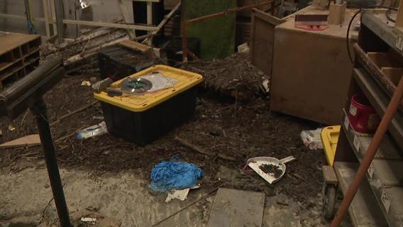 Milwaukee Rep flood damage; sets, props costumes damaged by flood