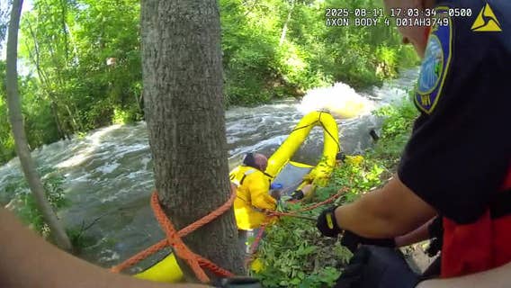 Menomonee Falls river rescue, bodycam video shows response