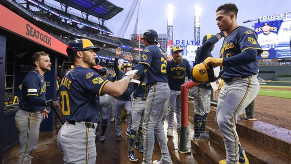 Brewers beat Braves, Collins hits 3-run homer